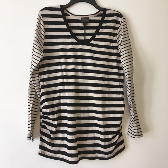 Oh Baby Motherhood Maternity XL Long Sleeve Lightweight Sweater Striped NWT